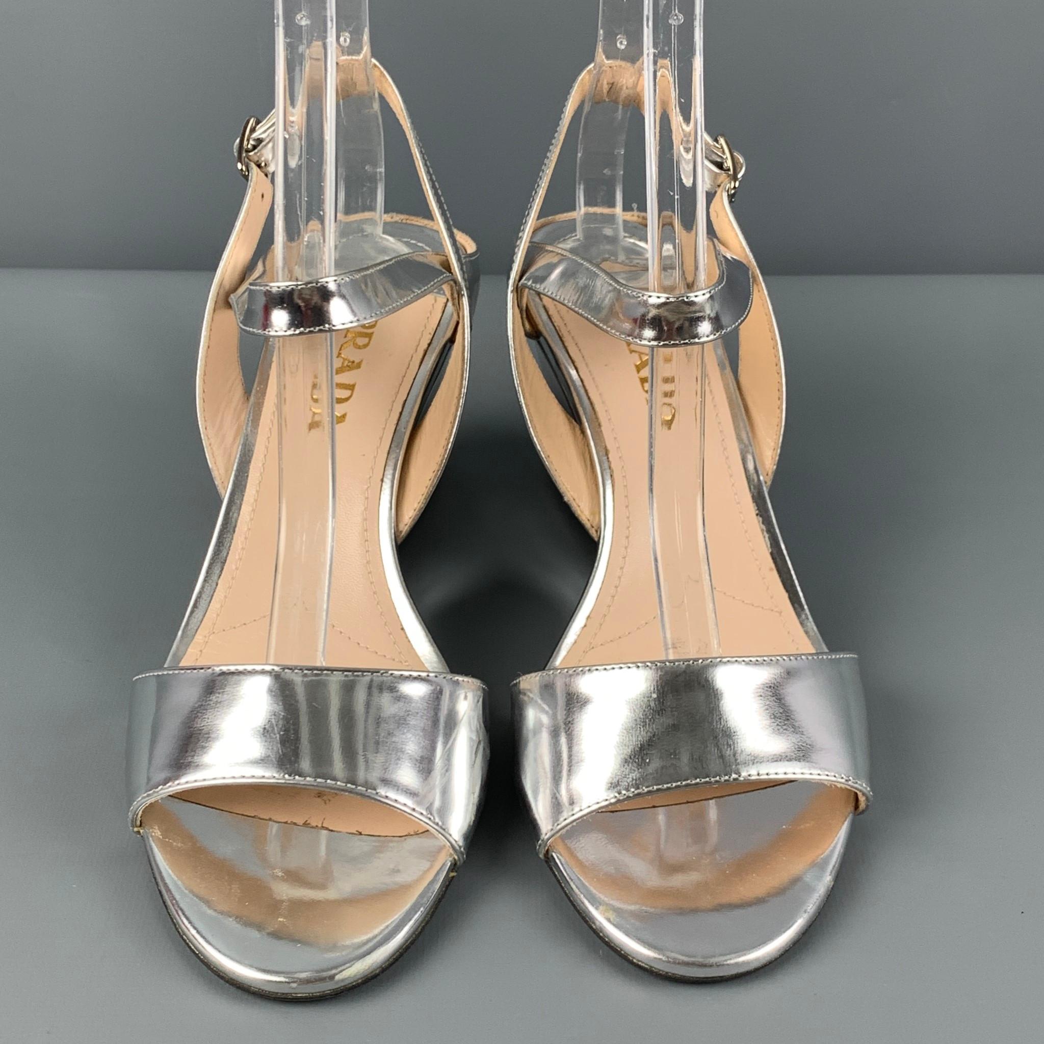 prada metallic slingback