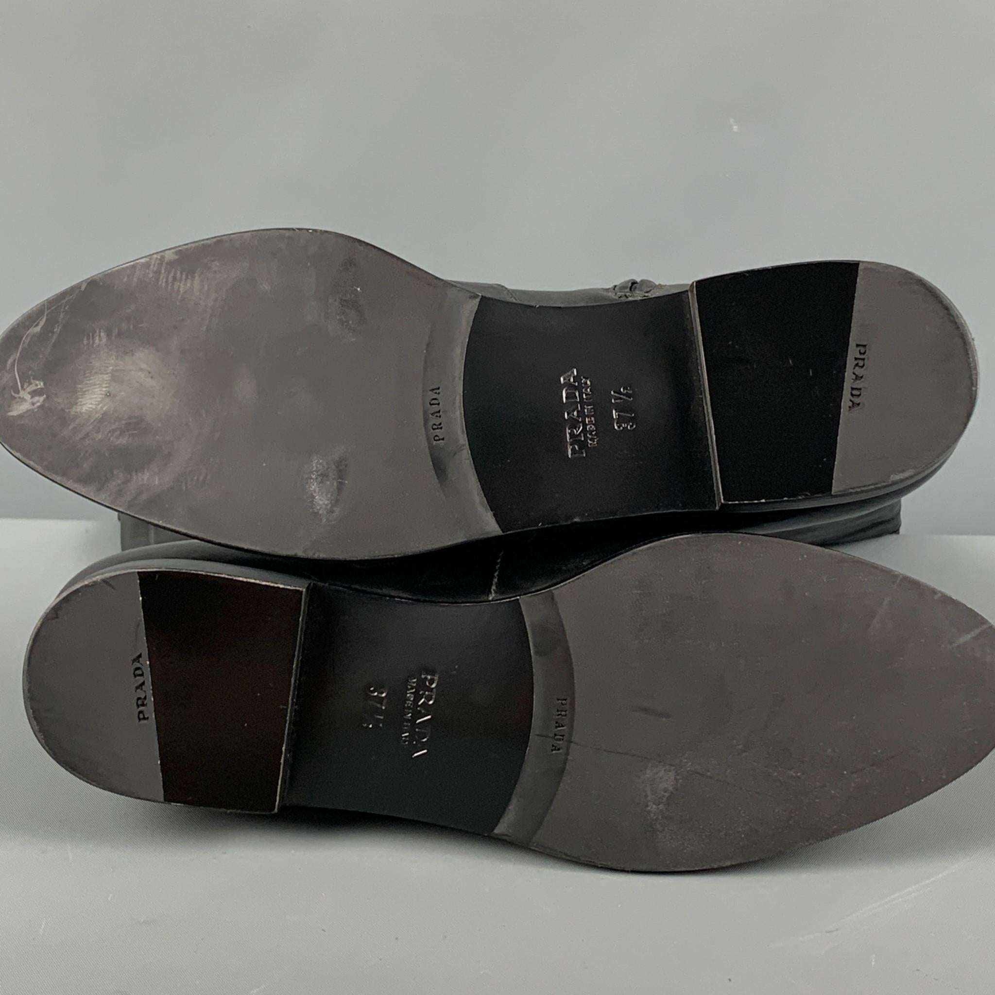 PRADA Size 7.5 Black Flat Boots 2
