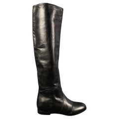 PRADA Size 7.5 Black Flat Boots