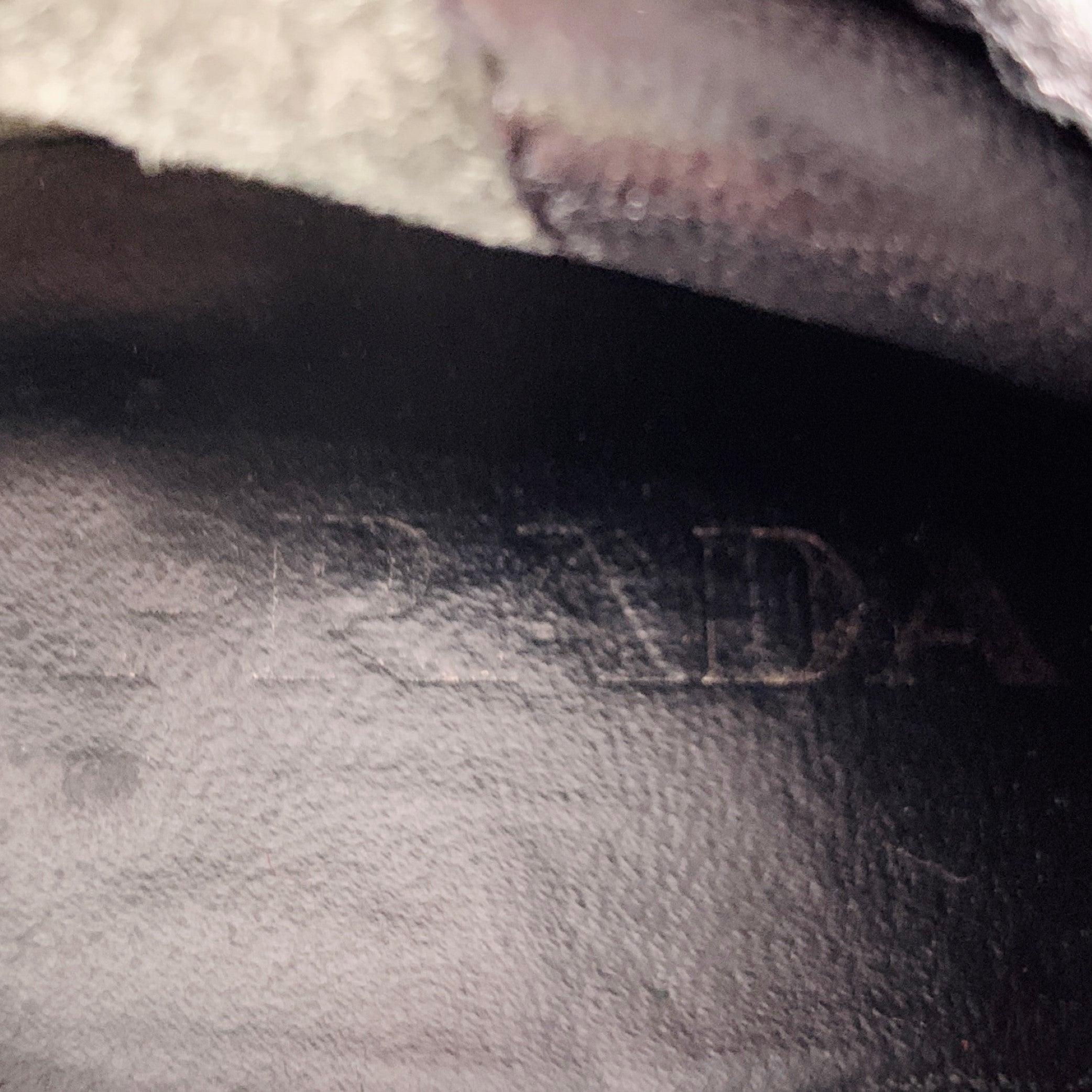 PRADA Size 7.5 Black Silver Suede Back Zip Pointed Toe Calf High Boots For Sale 3