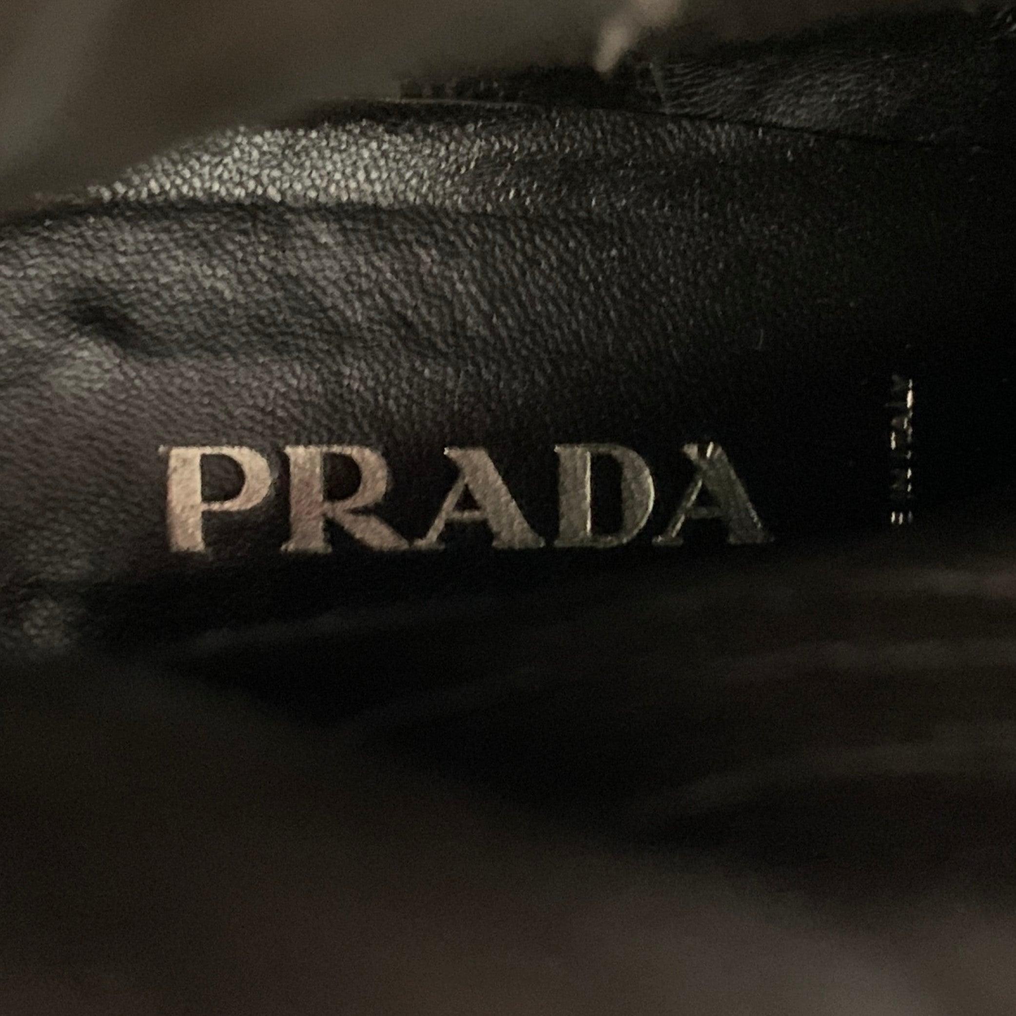 PRADA Size 7.5 Brown Suede Kitten Heel Boots 3