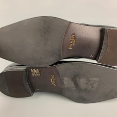 PRADA Size 8 Black Leather Lace Up Shoes