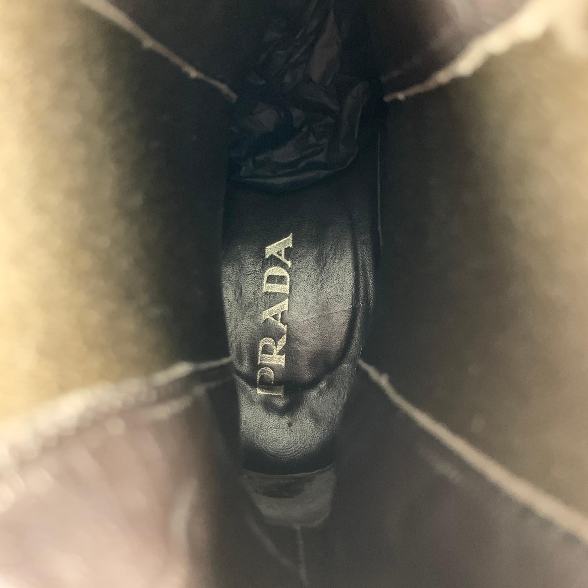 PRADA Size 8 Brown Suede Chelsea Boots 2