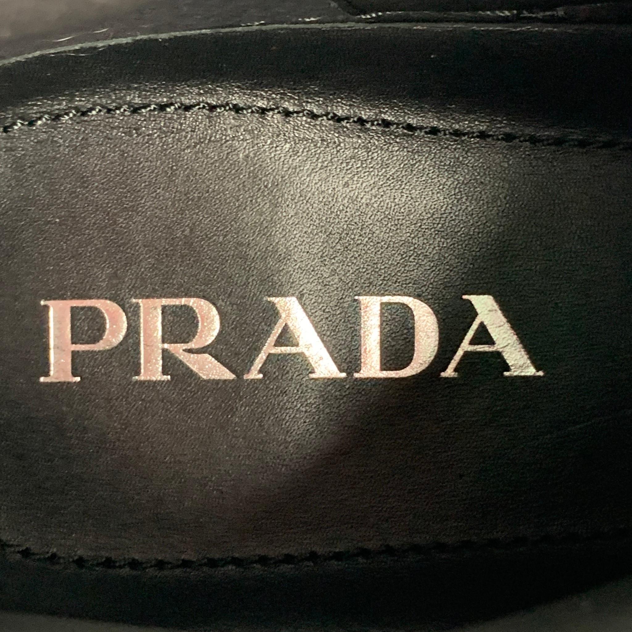 PRADA Size 9 Gray Suede High Top Lace Up Sneakers 2