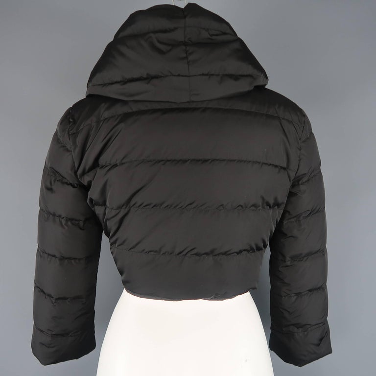 black wrap puffer coat