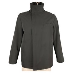 PRADA Size M Black Polyester Blend Zip Up Jacket