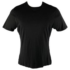PRADA Size M Black Silk Short Sleeve T-shirt
