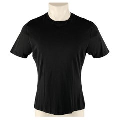 PRADA Size M Black Silk Short Sleeve T-shirt