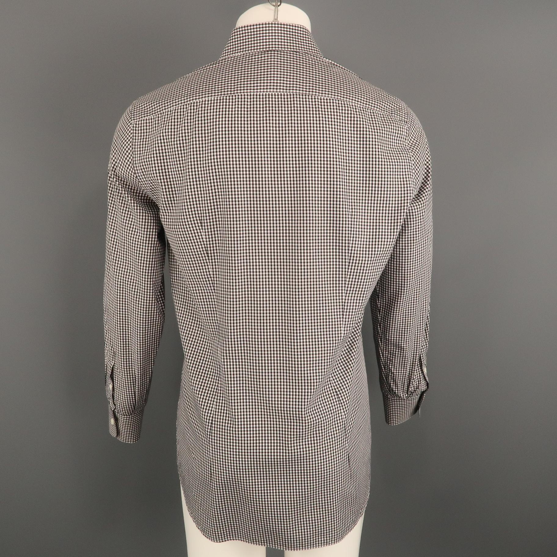 black and white checkered long sleeve shirt