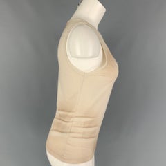 PRADA Tank-Top aus Baumwoll-Applikationen in Beige und Grau