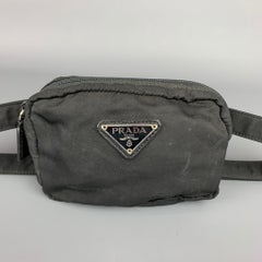 PRADA Size S Black Nylon Belt Handbag