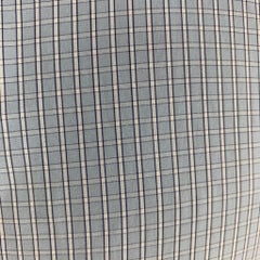 PRADA Size S Blue White Checkered Cotton Long Sleeve Shirt
