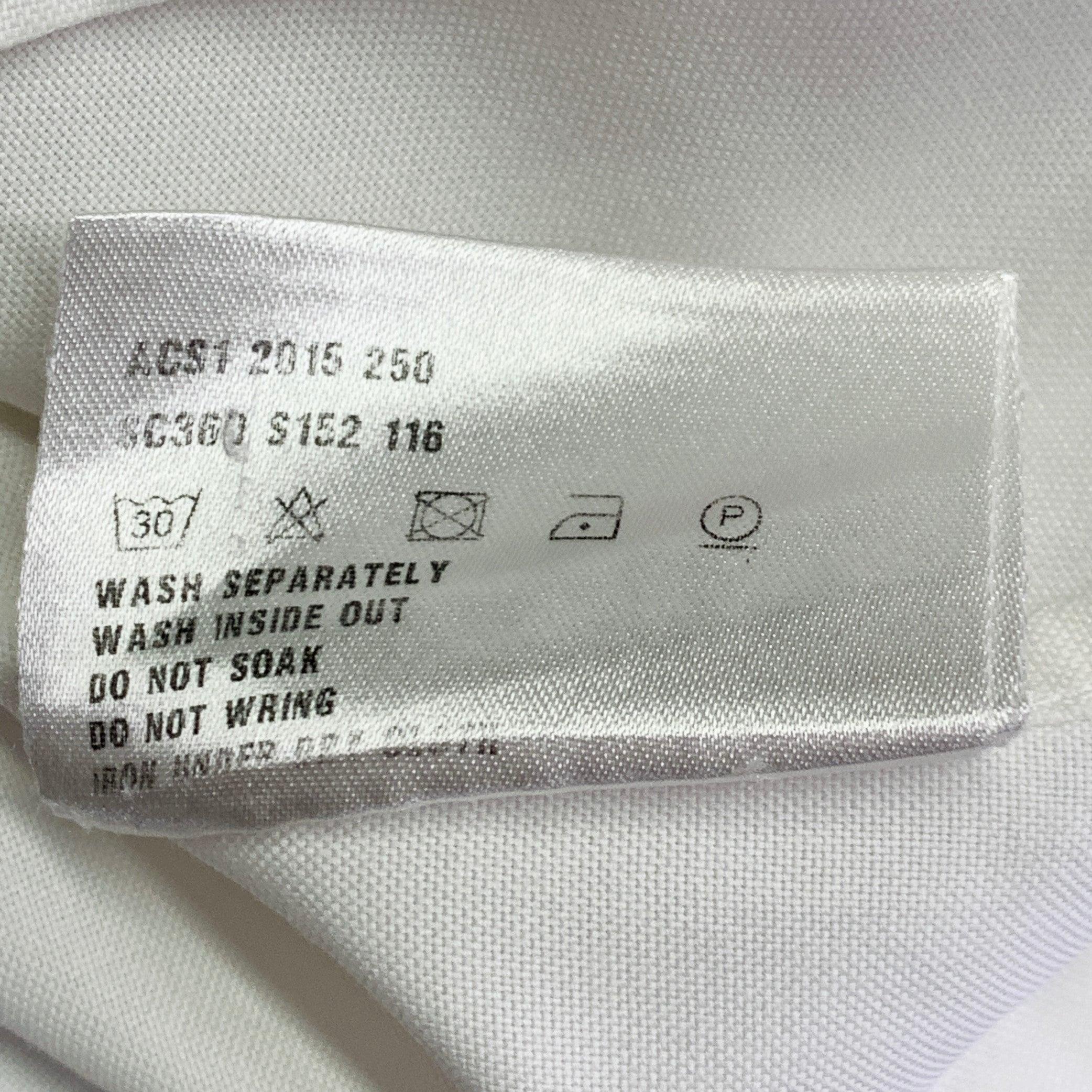 PRADA Size S White Cotton Button Down Collar One Pocket Long Sleeve Shirt en vente 1