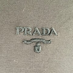 PRADA Size XL Forest Green Cotton Blend Crew Neck T-shirt