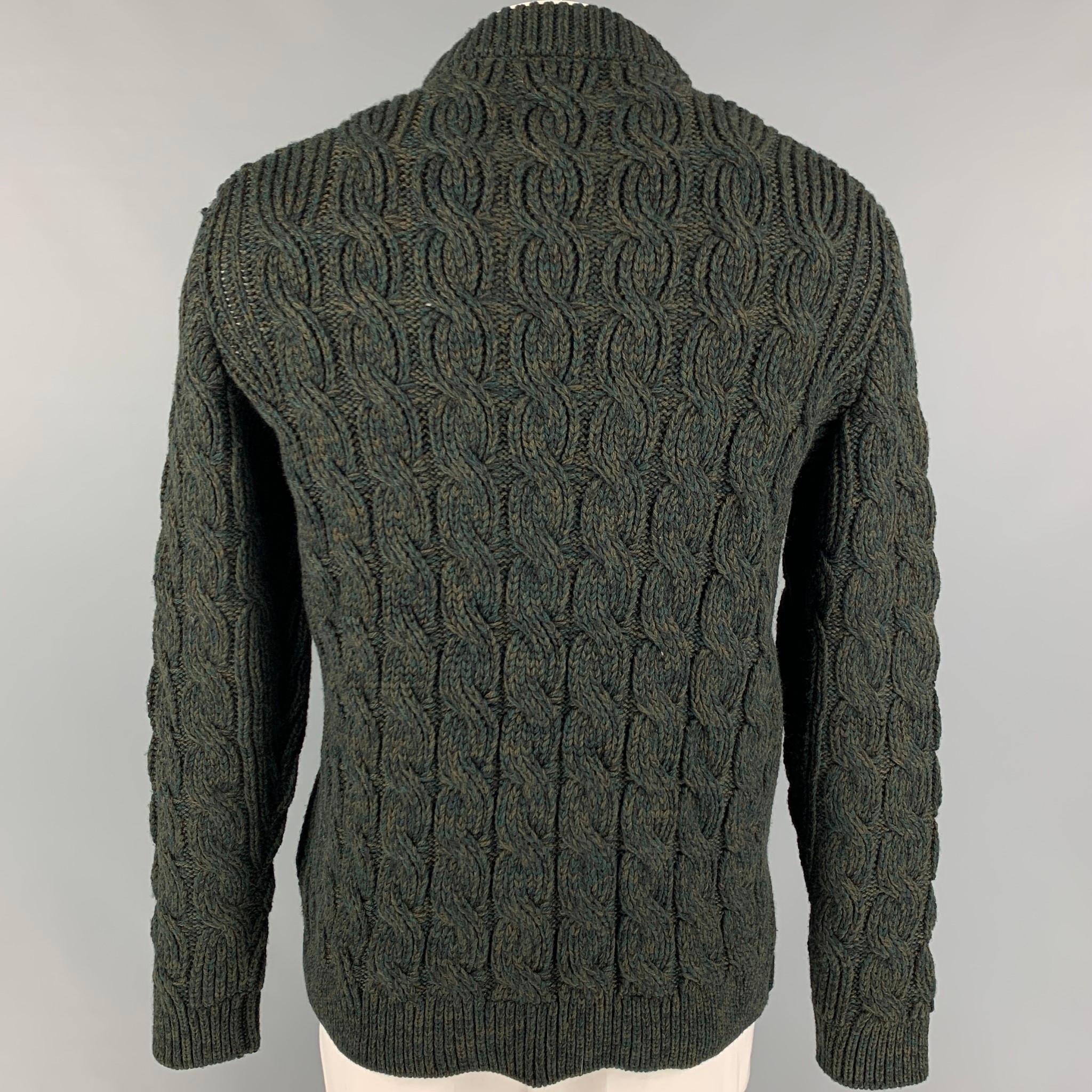olive green wool sweater