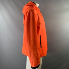 PRADA Size XL Orange Black Polyester Zip Up Jacket