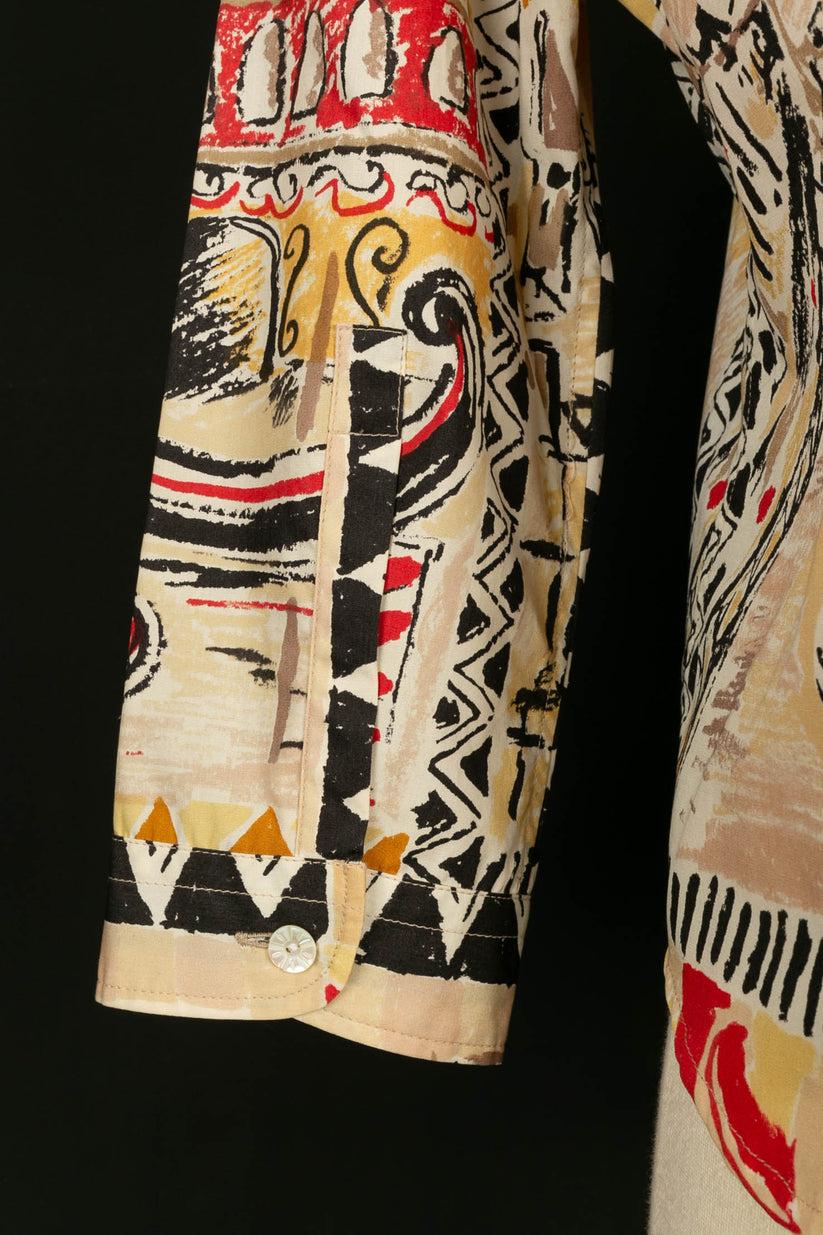 Prada Skirt and Shirt Printed Cotton Set For Sale 3
