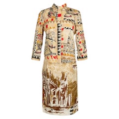 Prada Skirt and Shirt Printed Cotton Set