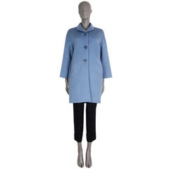 PRADA sky blue wool & angora Coat Jacket 40 S