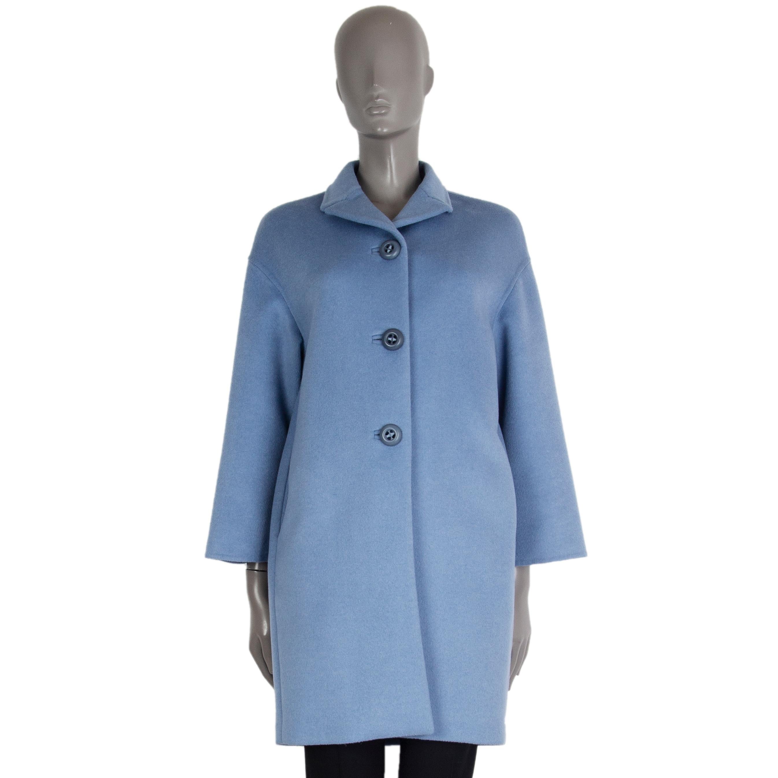 sky blue wool coat