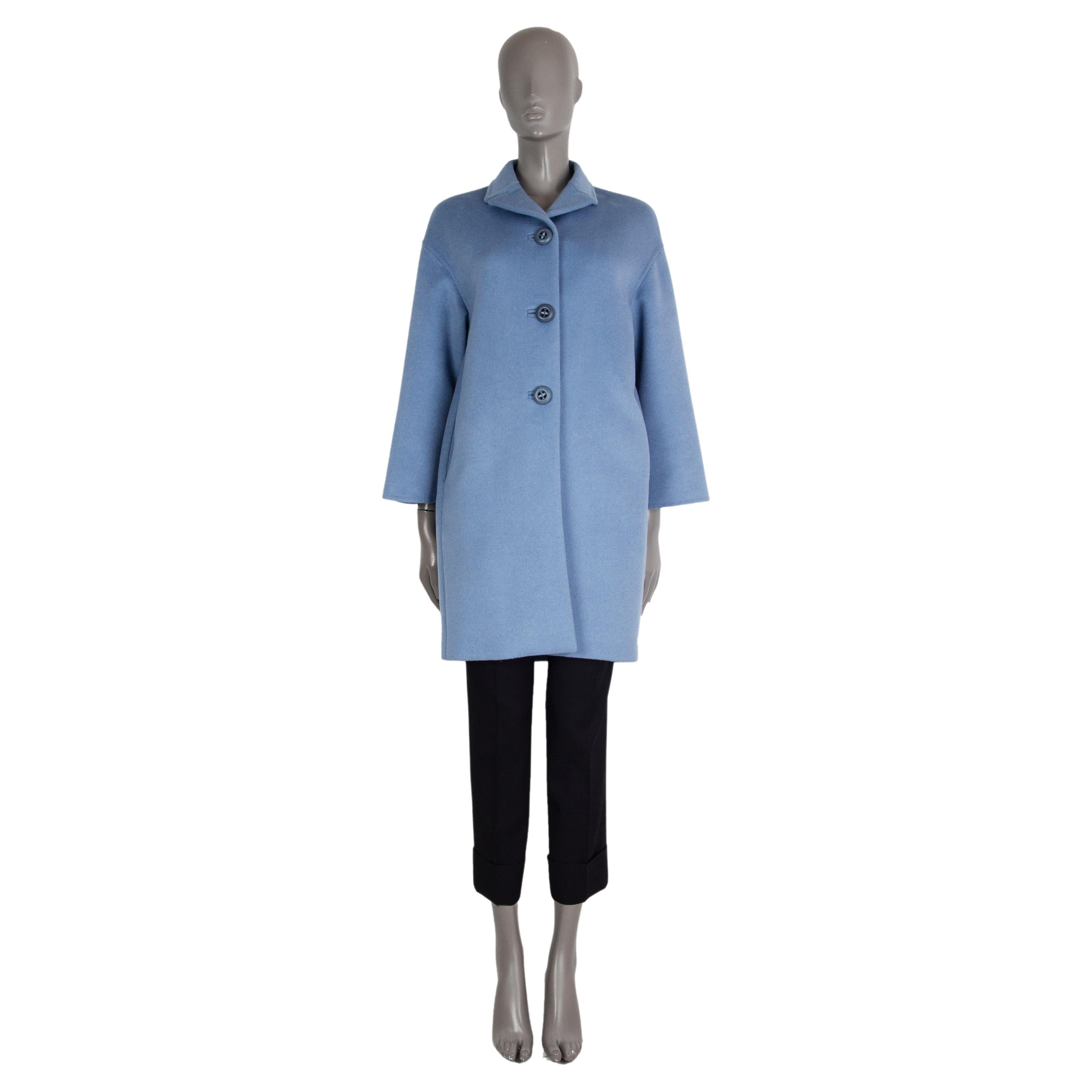 PRADA sky blue wool & angora Coat Jacket 40 S