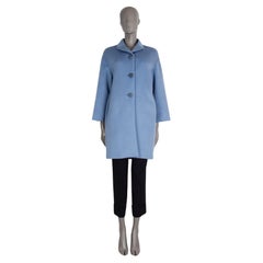 PRADA sky blue wool & angora Coat Jacket 40 S