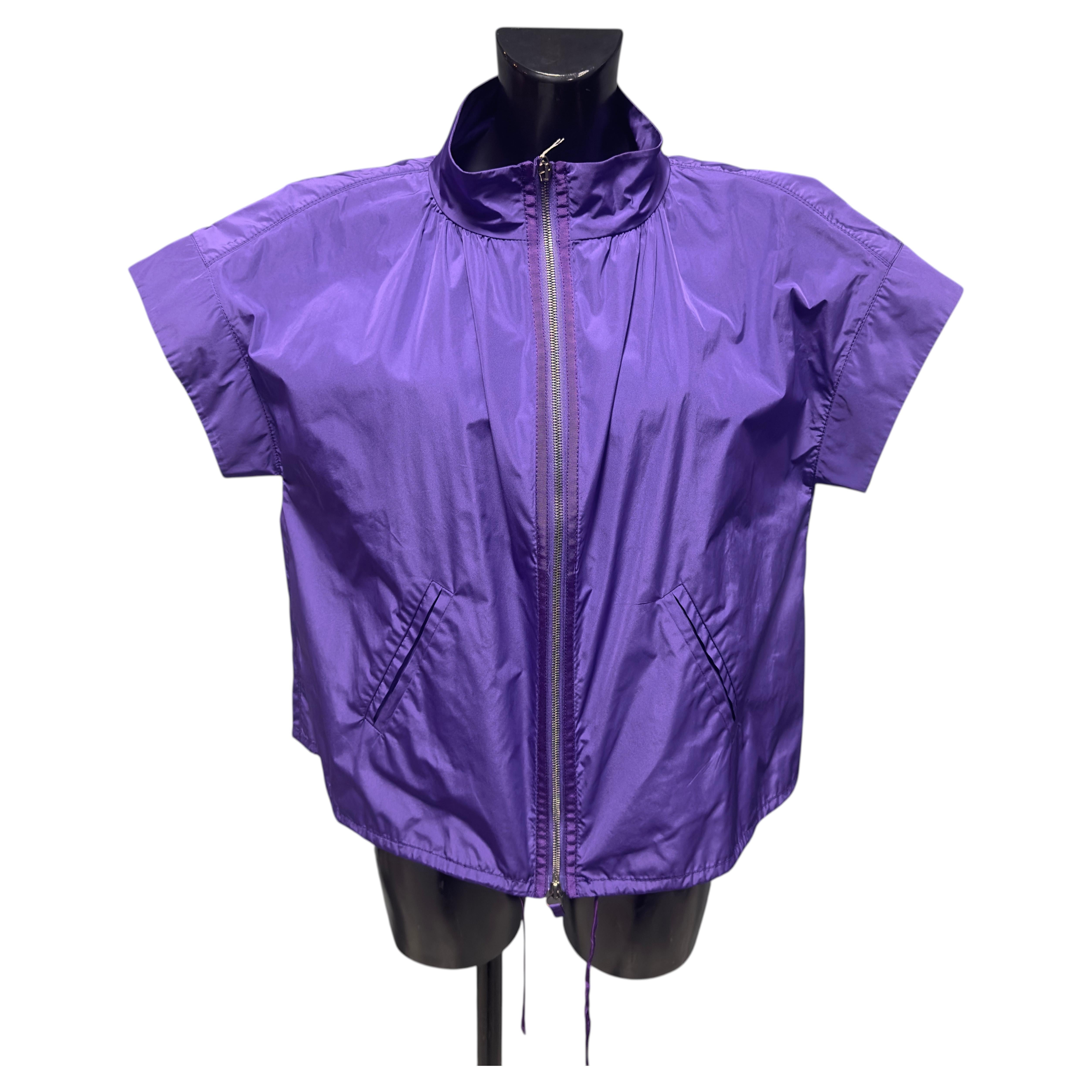 Prada sleeve jacket in nylon. Year 2018 archive