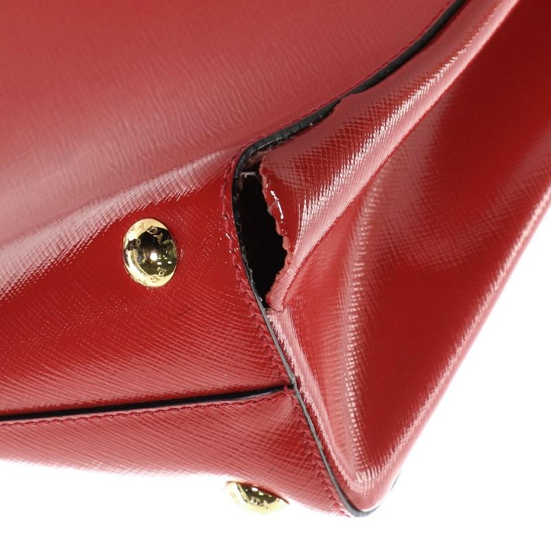Prada Slim Convertible Tote Vernice Saffiano Leather Medium 2