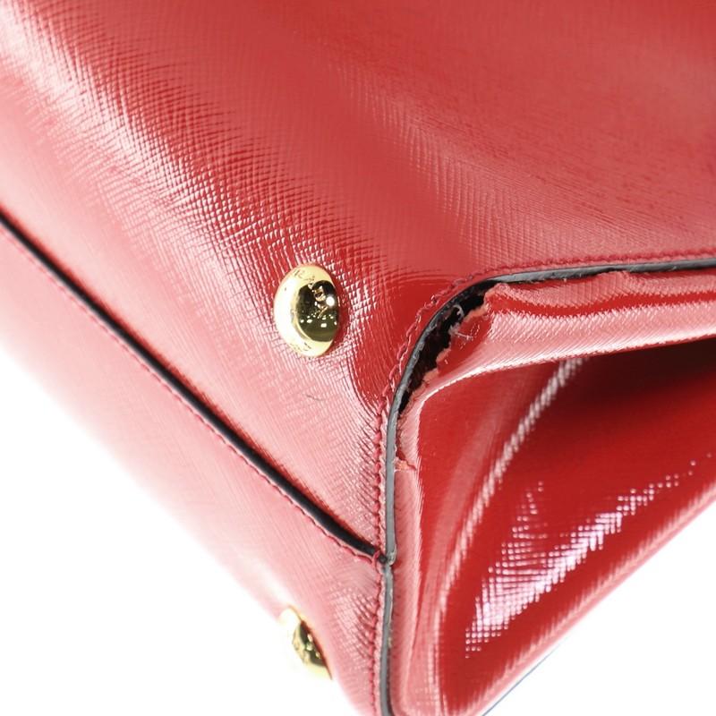 Prada Slim Convertible Tote Vernice Saffiano Leather Medium 3