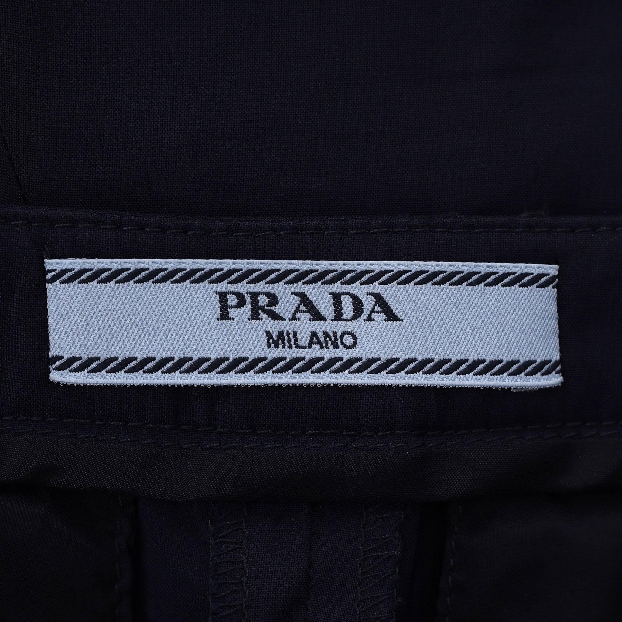 Pantalones de algodón Prada Slim-Fit Cropped en venta 1