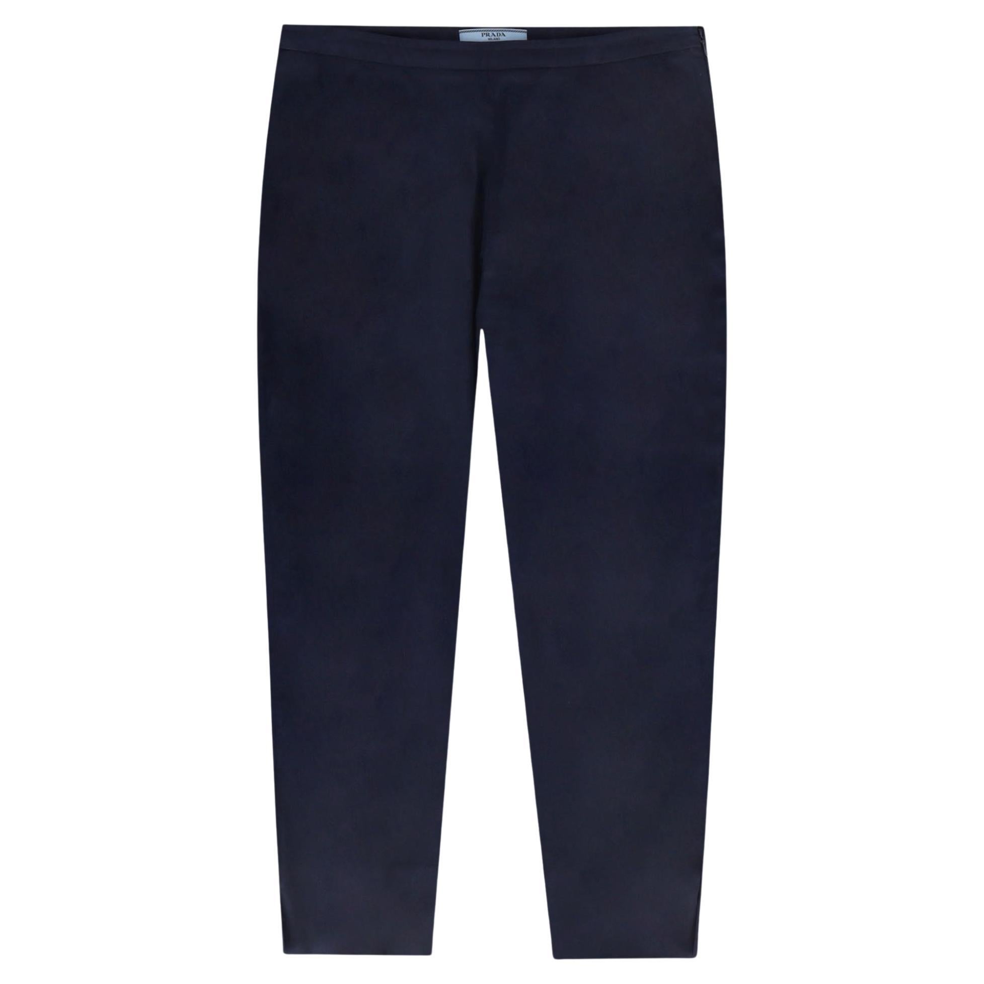 Pantalones de algodón Prada Slim-Fit Cropped en venta
