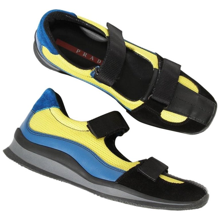 Prada Slip-On Velcro Sneaker at 1stDibs | prada shearling sneakers, prada  velcro sneakers