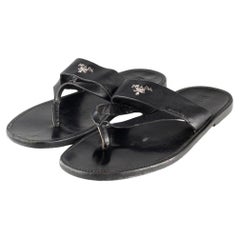 Prada Slippers Leather Sandals Men Shoes Size UK7 EUR41, USA 8, S614