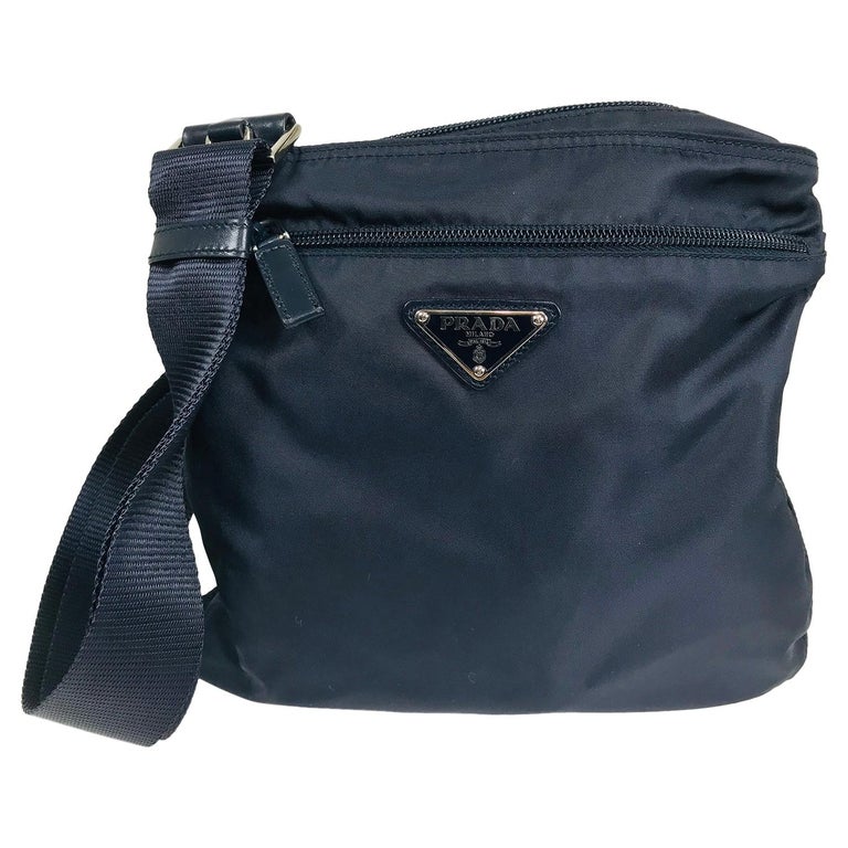 Prada small nylon cross body handbag in Black at 1stDibs