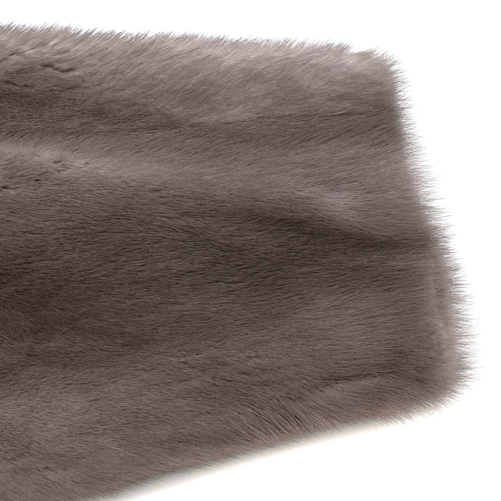 Prada Soft and lightweight grey mink Longline Coat - Size US 6 2