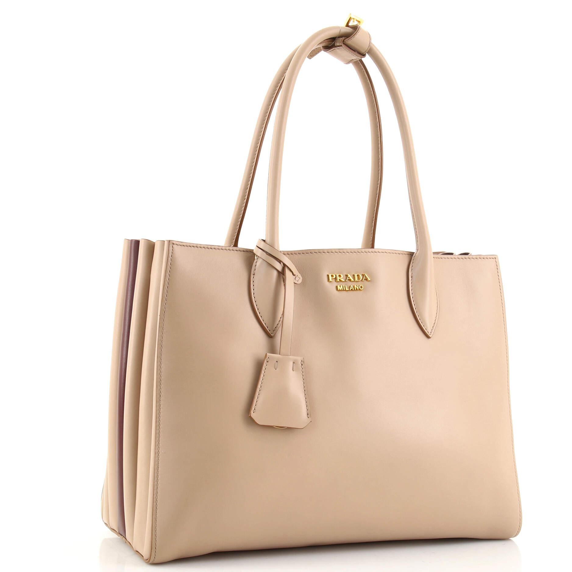 Prada Soft Bibliotheque Tote City Calfskin Medium at 1stDibs