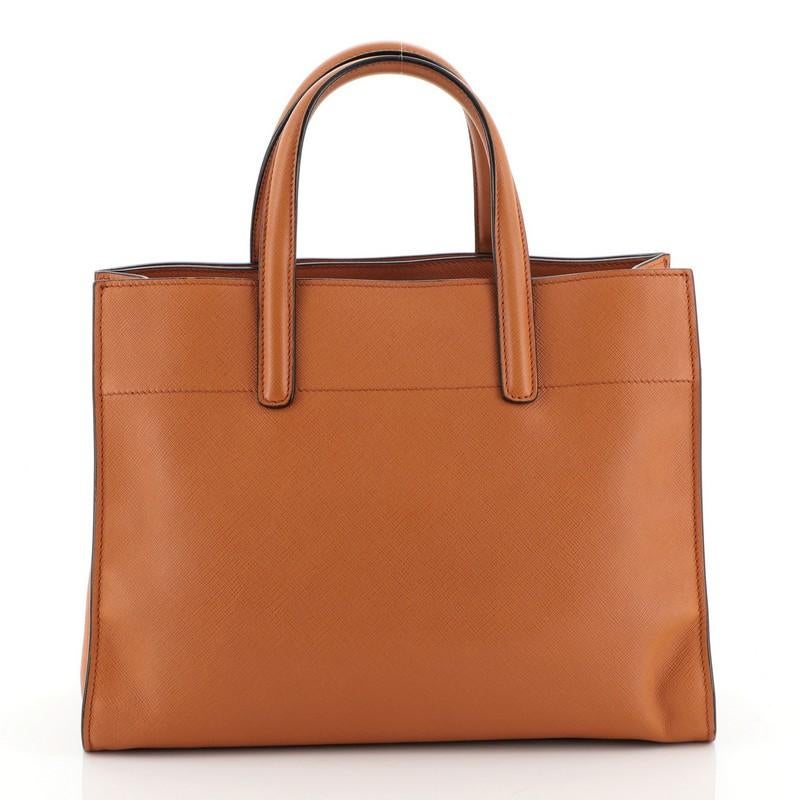 Prada Soft Triple Pocket Convertible Tote Saffiano Leather  In Good Condition In NY, NY