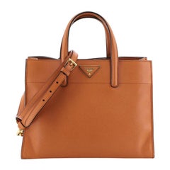 Prada Soft Triple Pocket Convertible Tote Saffiano Leather