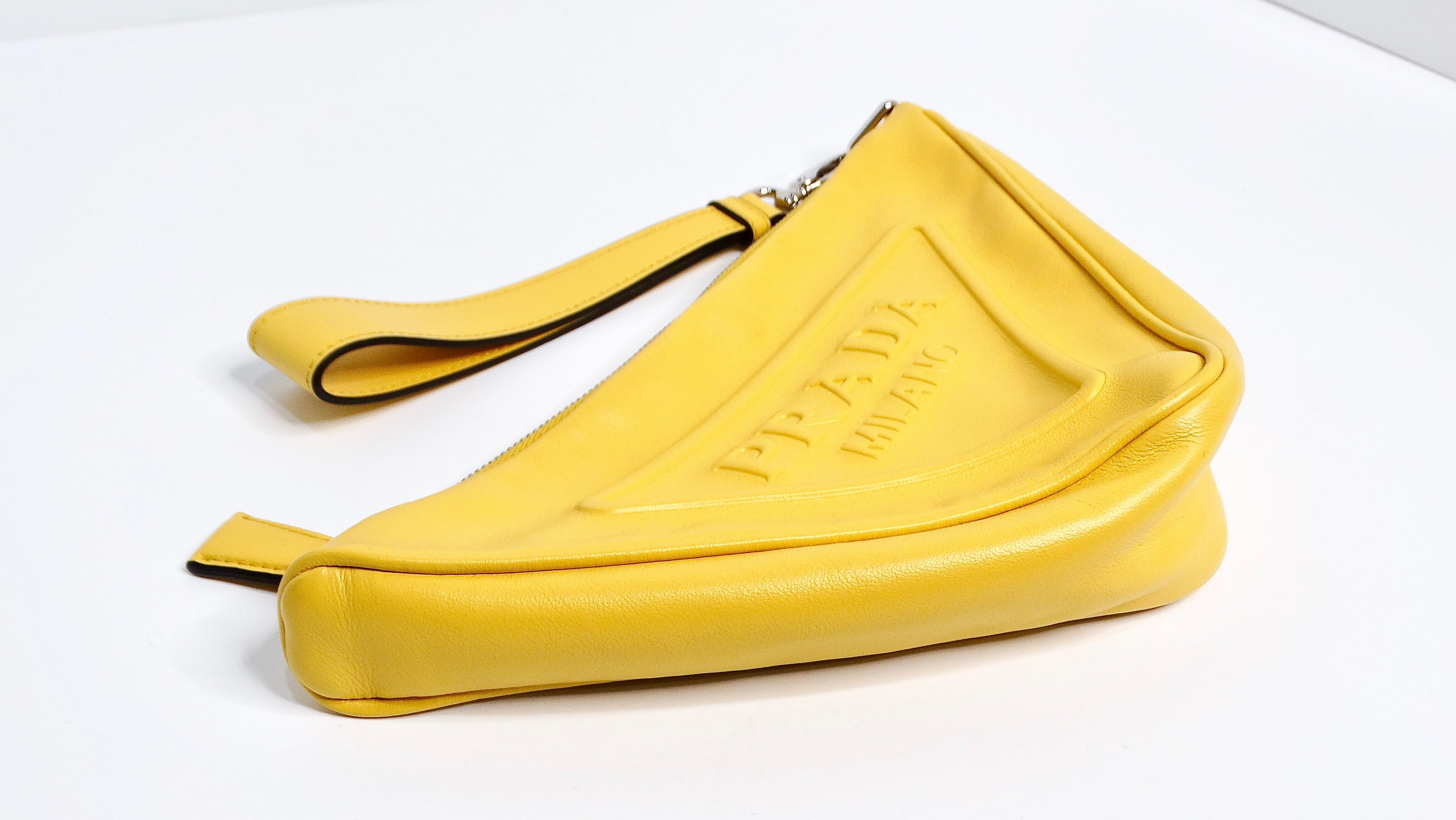 Prada Sole Grace Triangle Leather Pouch 2