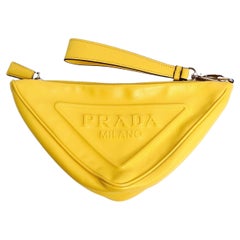 Prada Sole Grace Triangle Leather Pouch