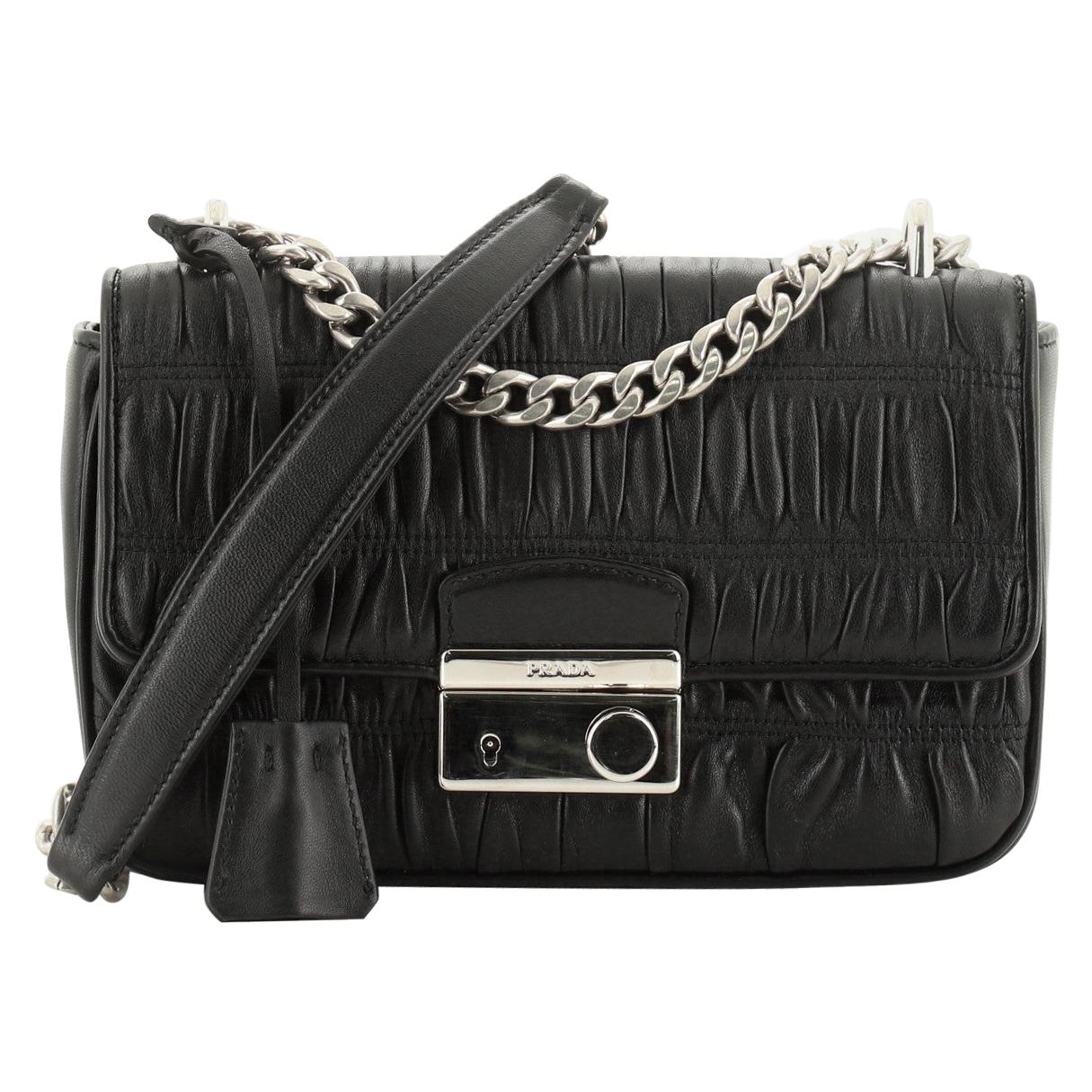 Prada Sound Shoulder Bag Nappa Gaufre Small