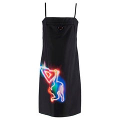 Prada Special Edition Neon Hanging Monkey Slip Dress M 
