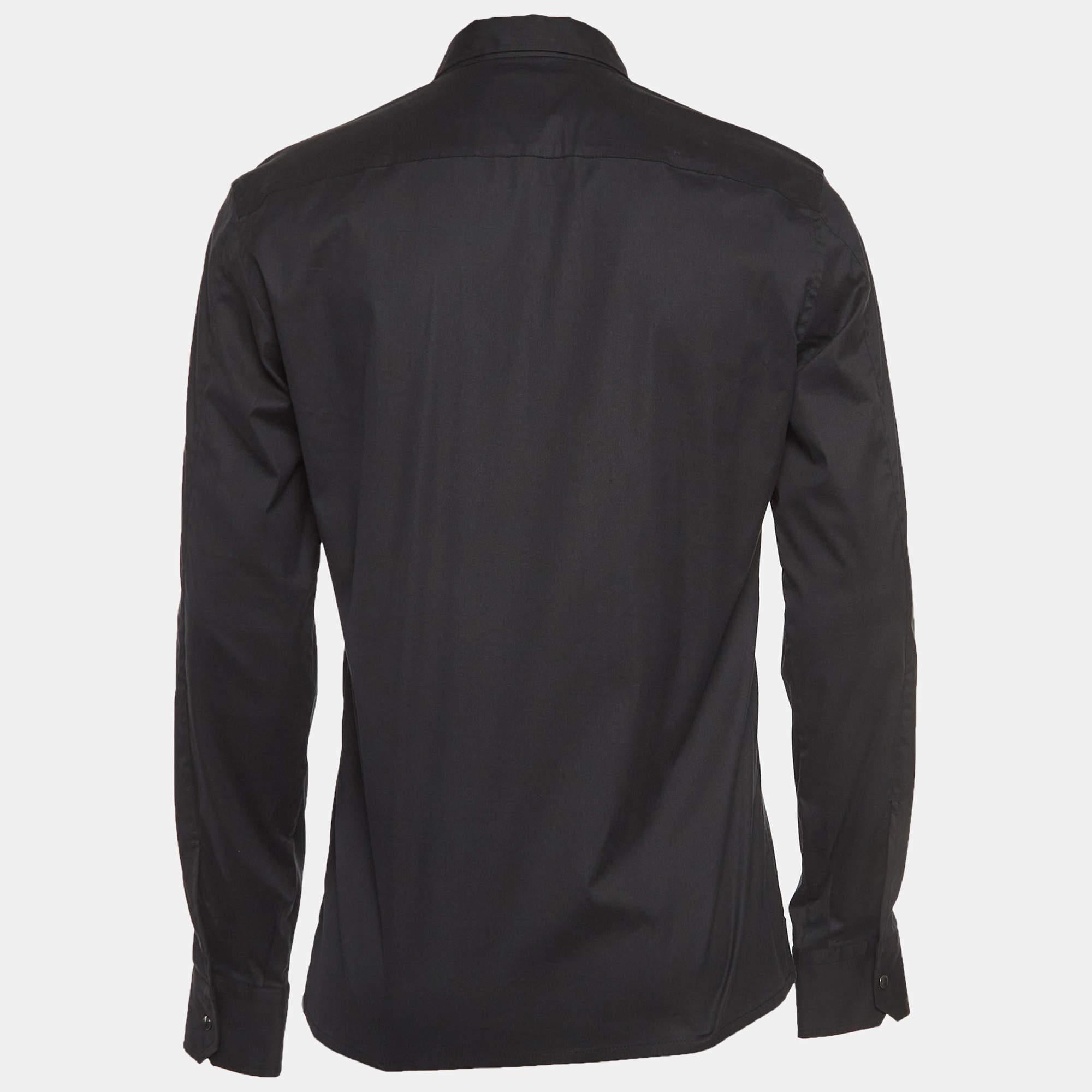 Prada Sport Black Cotton Blend Zipper Jacket L 2