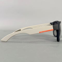PRADA SPORT Schwarz Grau Rot Acetat-Sonnenbrille