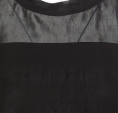 Prada Sport Black Knit Mesh Sheer Short Sleeve Top XS
