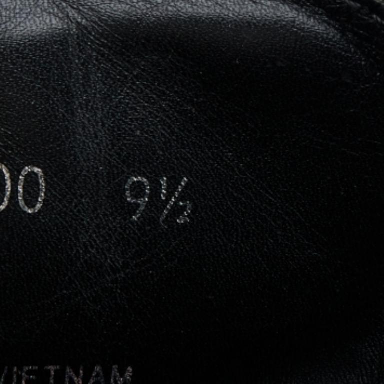 Prada Sport Black Leather Low Top Sneakers Size 43.5 For Sale 4