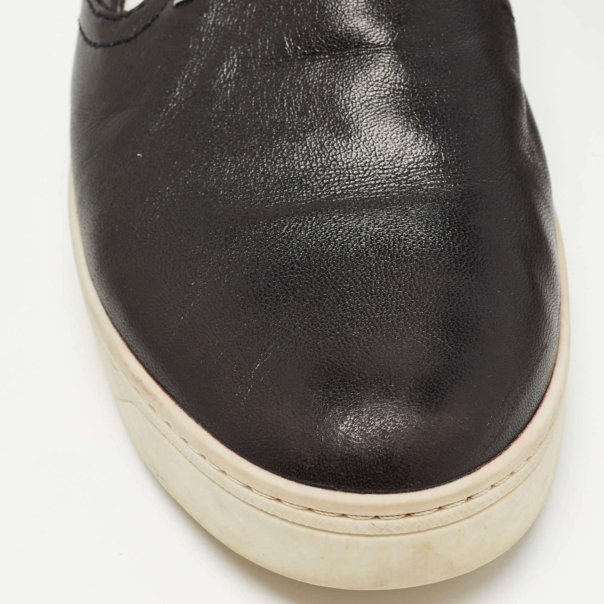 Prada Sport Black Leather Slip On Sneakers Size 37 3