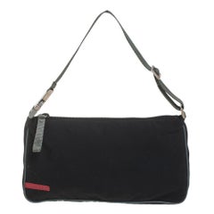 Prada Sport Black Nylon Baguette