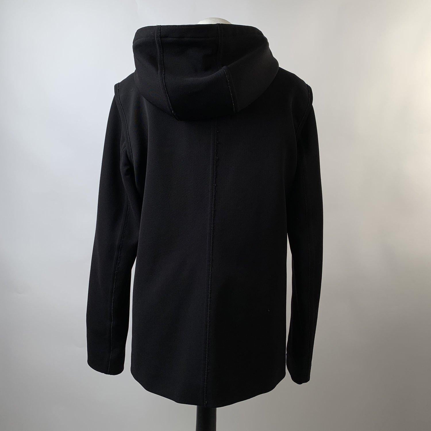 Prada Sport Black Nylon Hooded Zip Jacket Art. 280634 Size 46 For