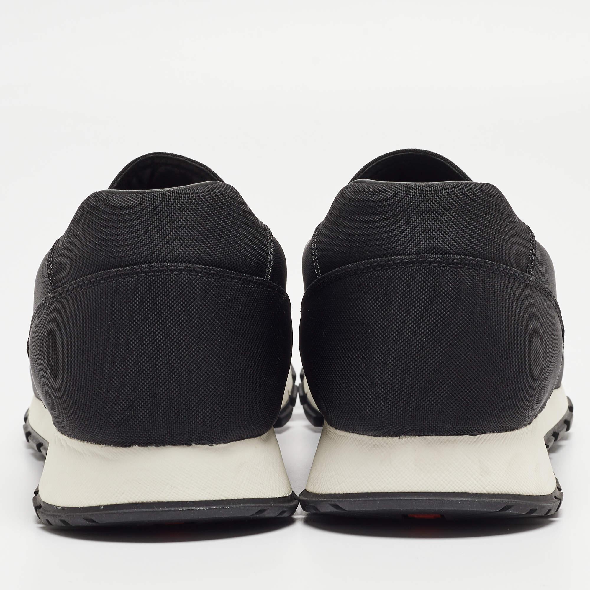 Prada Sport Black Nylon Slip On Sneakers Size 43 3